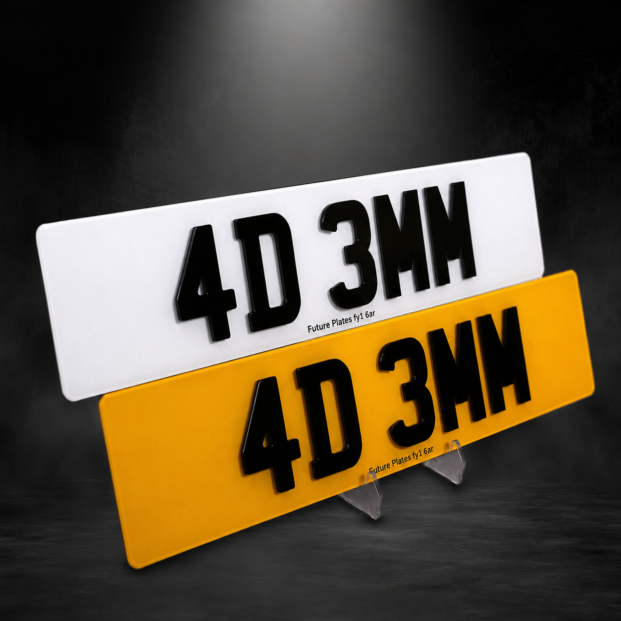 4D 3mm laser-cut acrylic pair