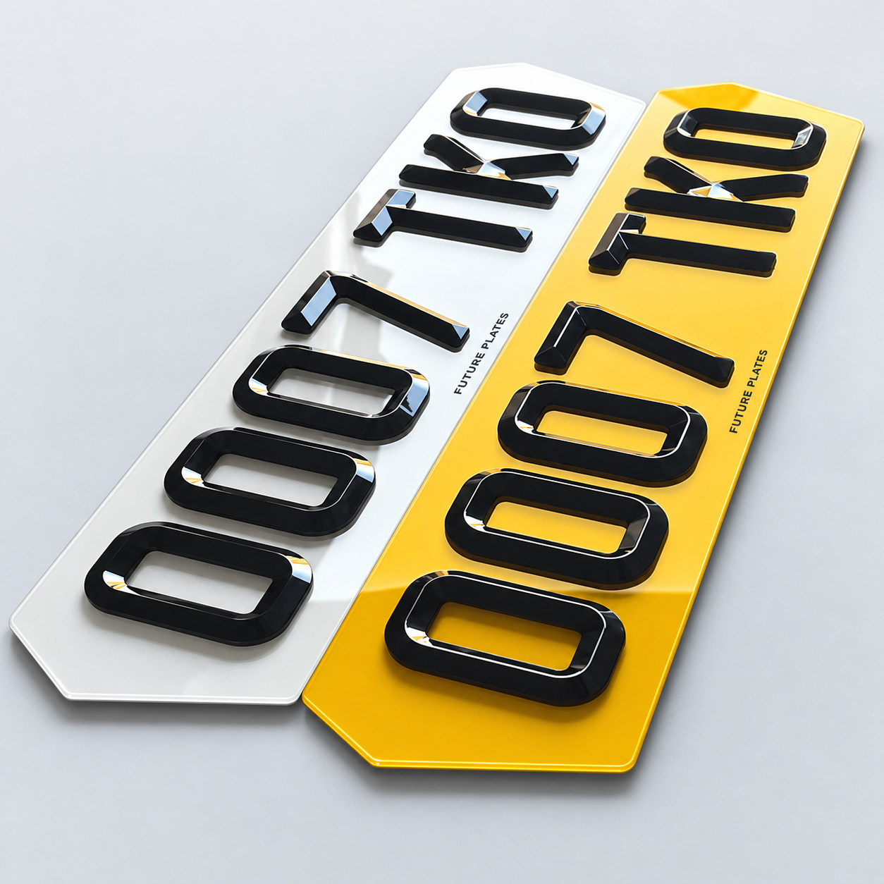 4D Bevelled number plate made by Future Plates