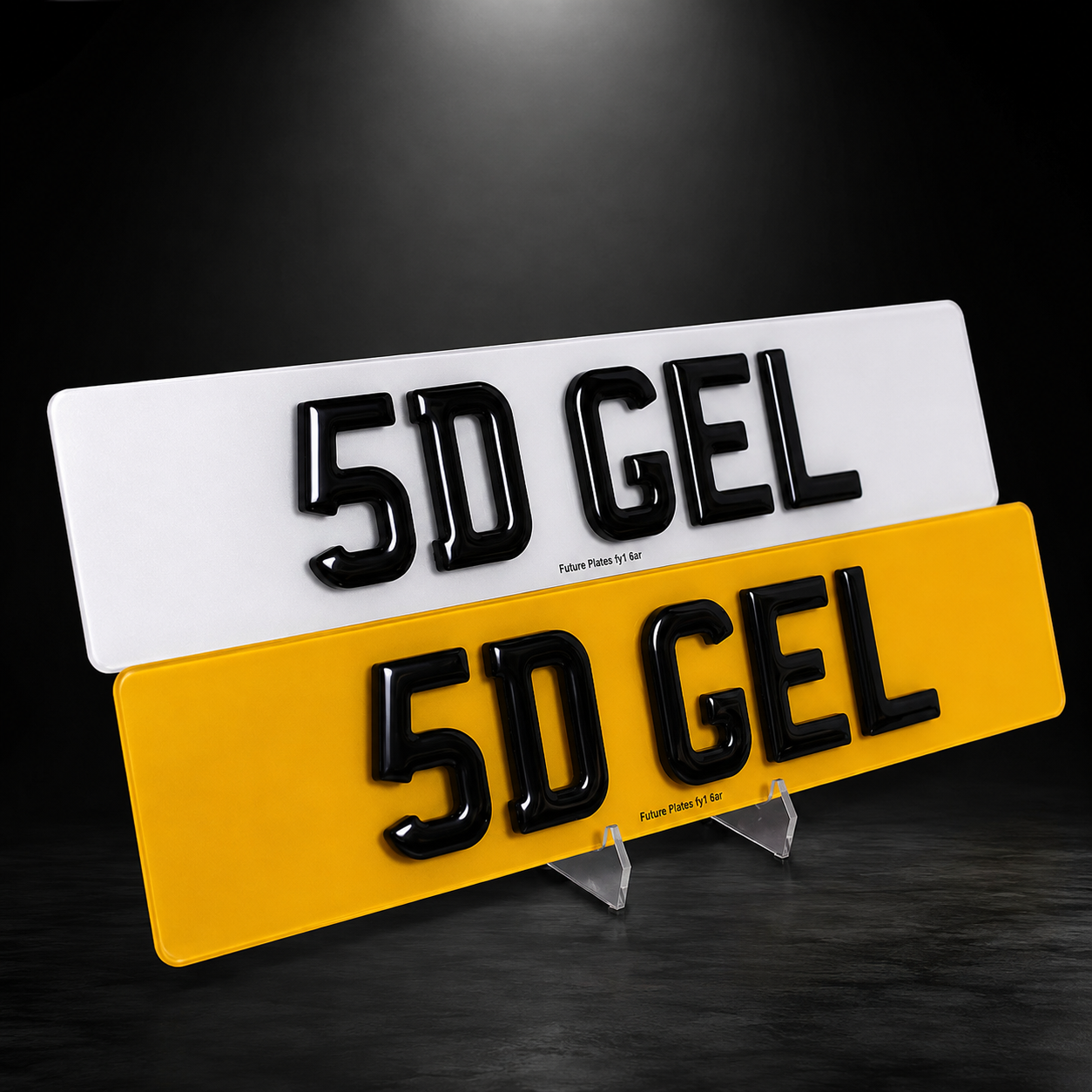5D gel pair — gel domed over 3mm acrylic