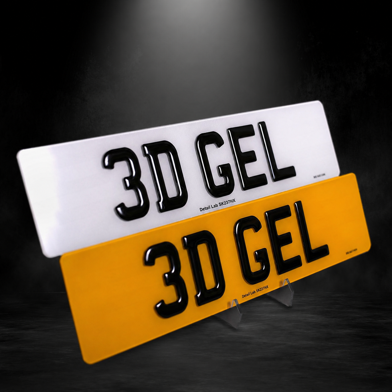 3D gel studio shot, front and rear